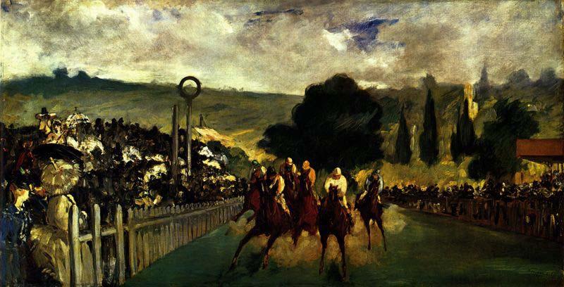 Edouard Manet Racing at Longchamp, China oil painting art